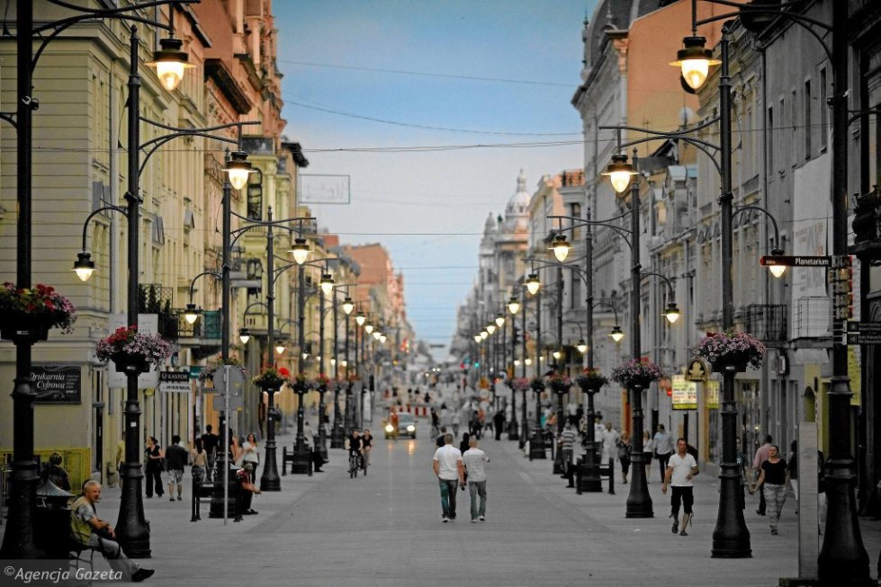 Łódź. Ulica Piotrkowska