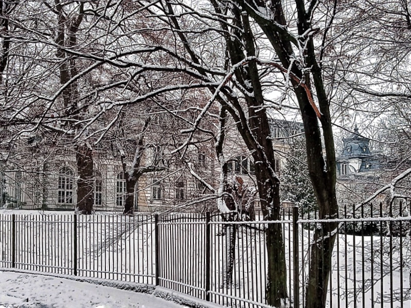 Zaborów pałac zima