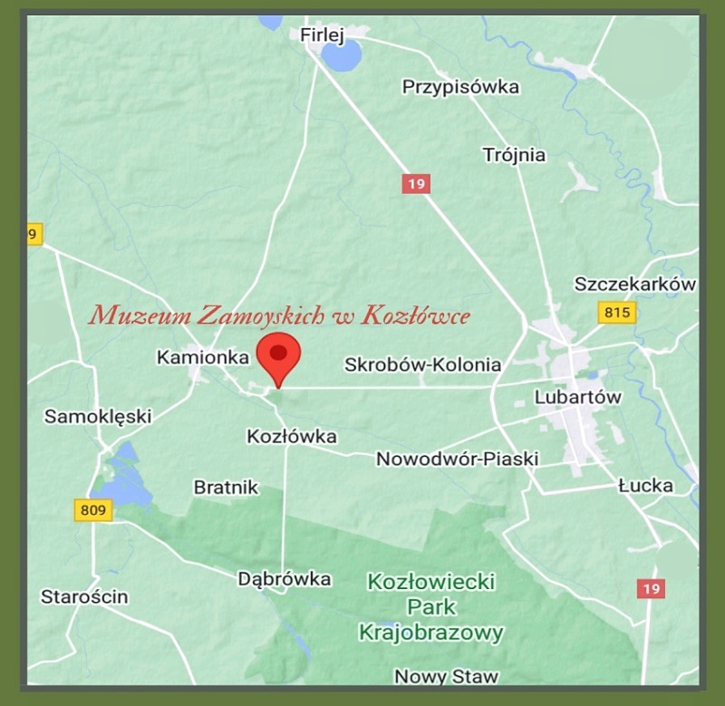 Kozłówka na mapie Lubelszczyzny