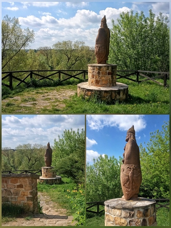 Inowłódz pomnik Władysława Hermana z synem