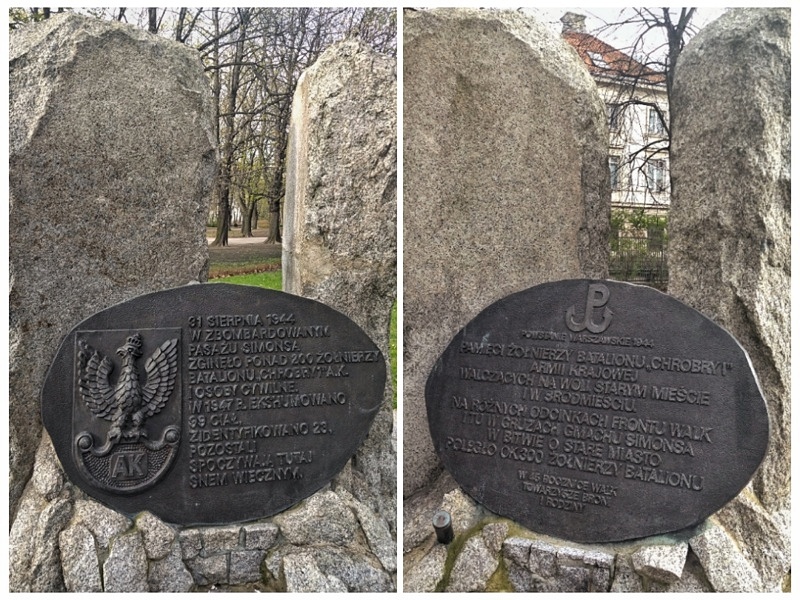 Warszawa Pasaż Simonsa pomnik