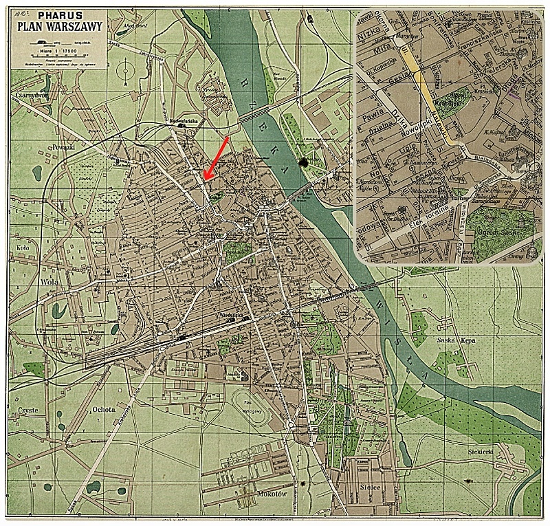 Warszawa plan 1914-1918