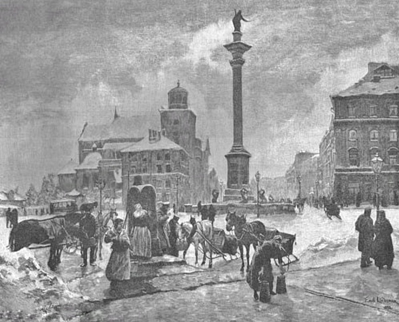 Plac Zamkowy koniec XIX wieku