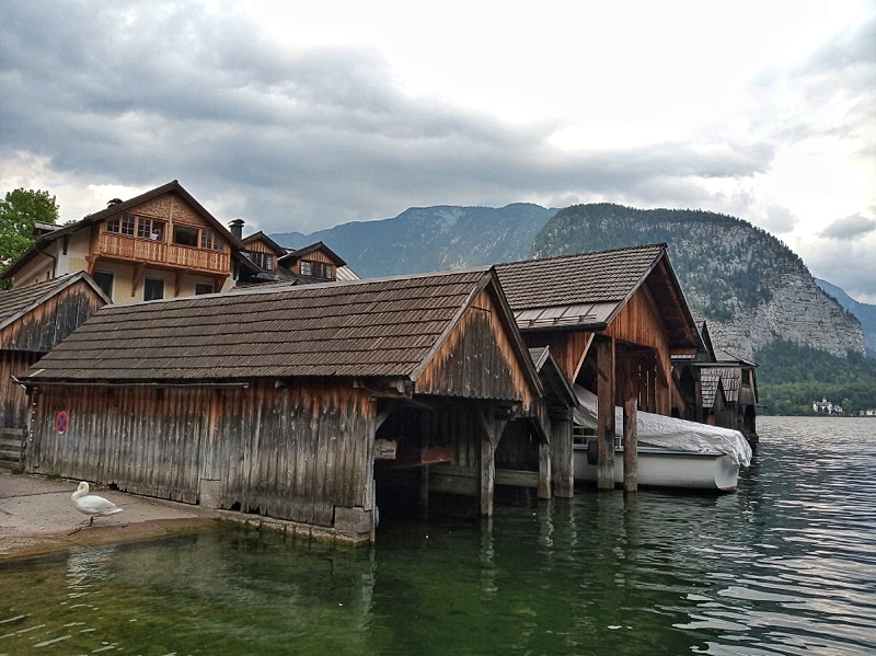 Hallstatt domy na palach