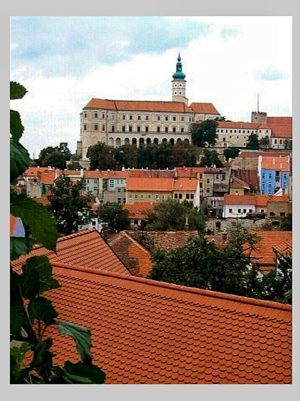Mikulov panorama z zamkiem